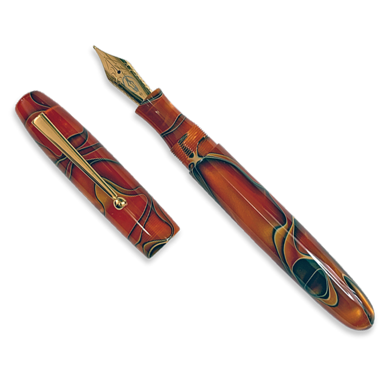 Edison Collier Persimmon Swirl Fountain Pen