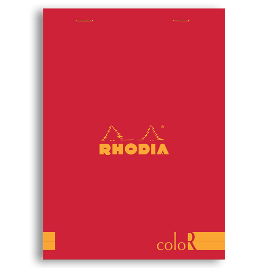 Rhodia ColorR Premium Stapled Notepad Red 6 x 8¼ Lined