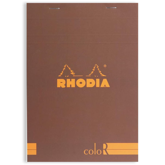 Rhodia ColorR Premium Stapled Notepad Chocolate 6 x 8¼ Lined