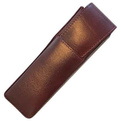 Girologio Oxblood Magnetic 2 Pen Leather Case