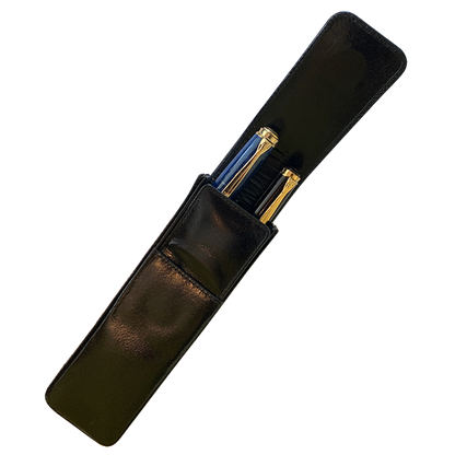 Girologio Black Magnetic 2 Pen Leather Case